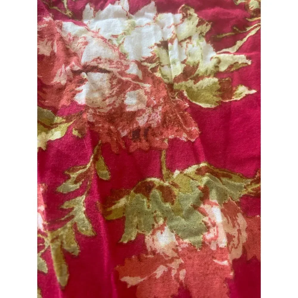 Sundance Leia Reef Pull-On Pants Floral Cropped Drawstring Pockets Medium - Picture 4 of 7